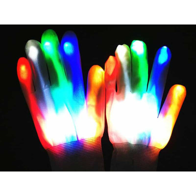 Mehrfarbige LED -Handschuhe für Party